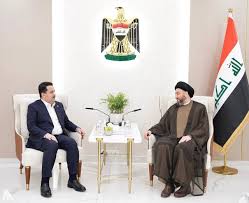 السيد الحكيم والسوداني يؤكدان على حسم منصبي رئيسي الجمهورية والوزراء ضمن المدد الدستورية